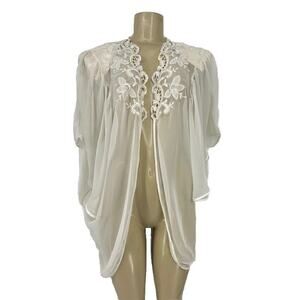 Vintage Victoria's Secret Sheer Robe Cover Up One Size Padded Shoulder 1-1